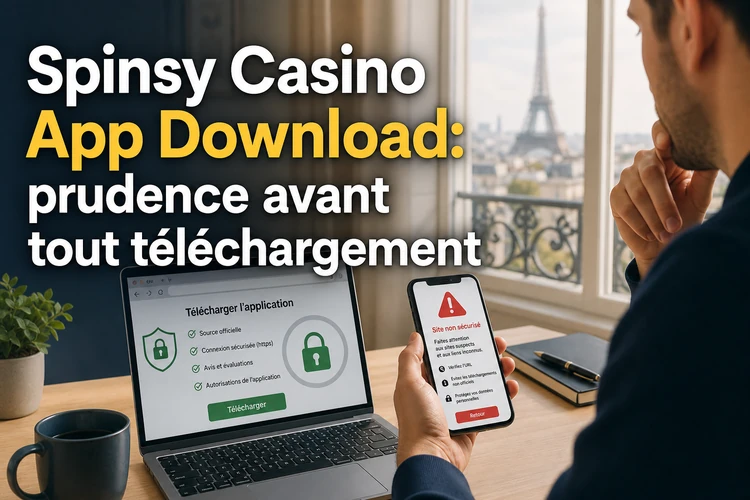 Spinsy Casino App Download: prudence avant tout téléchargement