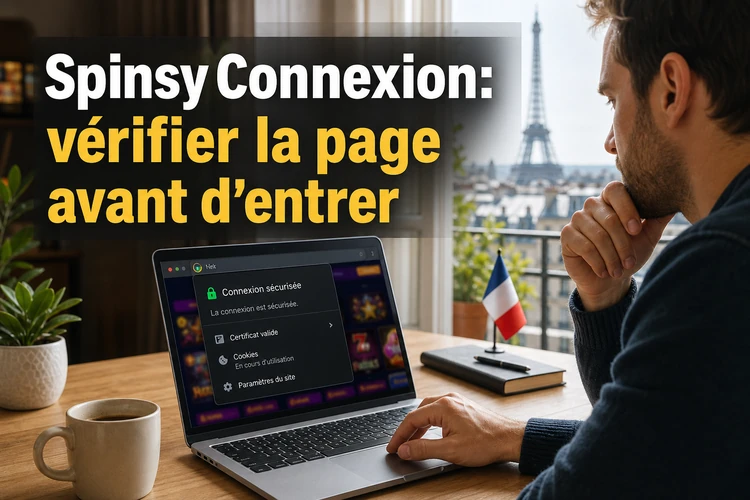 Spinsy Connexion: vérifier la page avant d’entrer